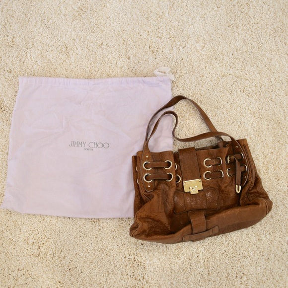 Jimmy Choo Leather Caramel Ramona Tote - Picture 1 of 7